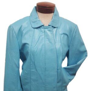 Women’s Soft Leather Single Overlap Lapel Short Exclusive Jacket 7 Color's